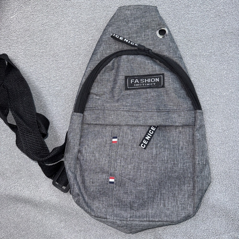 Fashion Instinct Charcoal Gray Unisex Sling Backpack